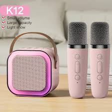 سماعة K12 متكاملة مع 2 ميكروفون محمولة