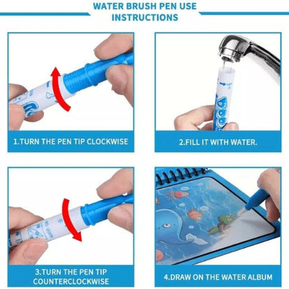 كتاب تلوين مائي سحري للأطفال – متعدد الاشكال و الالوان