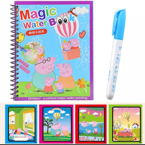 كتاب تلوين مائي سحري للأطفال – متعدد الاشكال و الالوان