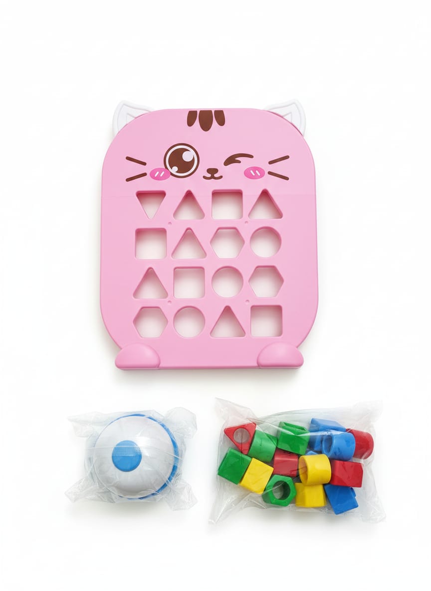 لعبة تحدى مطابقة الأشكال، لتنمية الذكاء والتركيز للأطفال مع جرس العاب جماعية مينتسورى